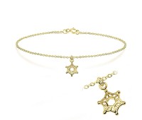 Gold Plated Snowflake Silver Bracelet BRS-195-GP